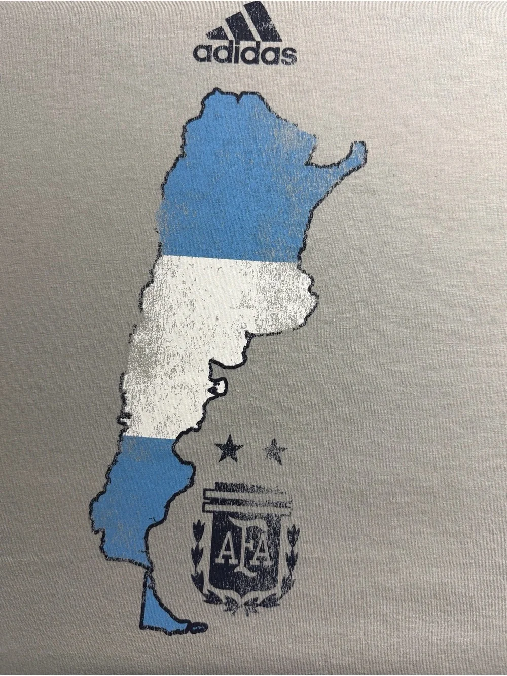 Adidas Argentina AFA Soccer T Shirt Men’s XL Gray Official Licensed NWT